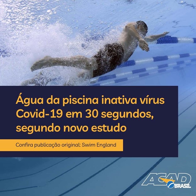 Água da piscina inativa vírus Covid-19 em 30 segundos, segundo novo estudo